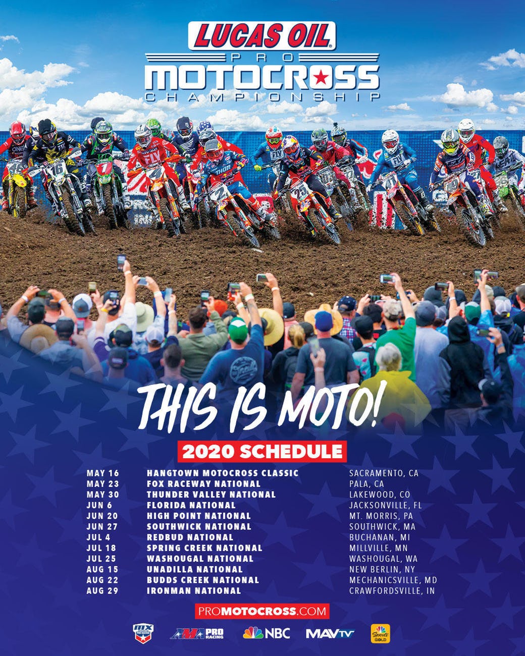 2020 Pro Motocross Calendar Live Motocross