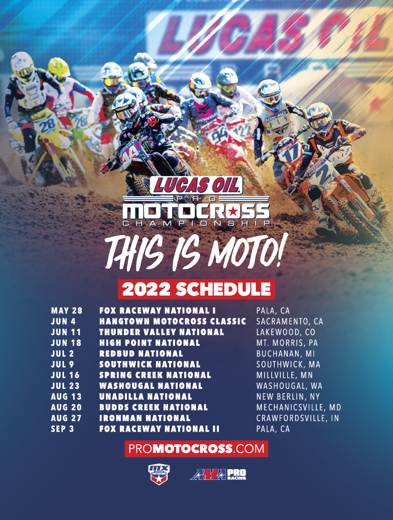 2022 Lucas Oil Pro Motocross Championship Schedule Confirmed